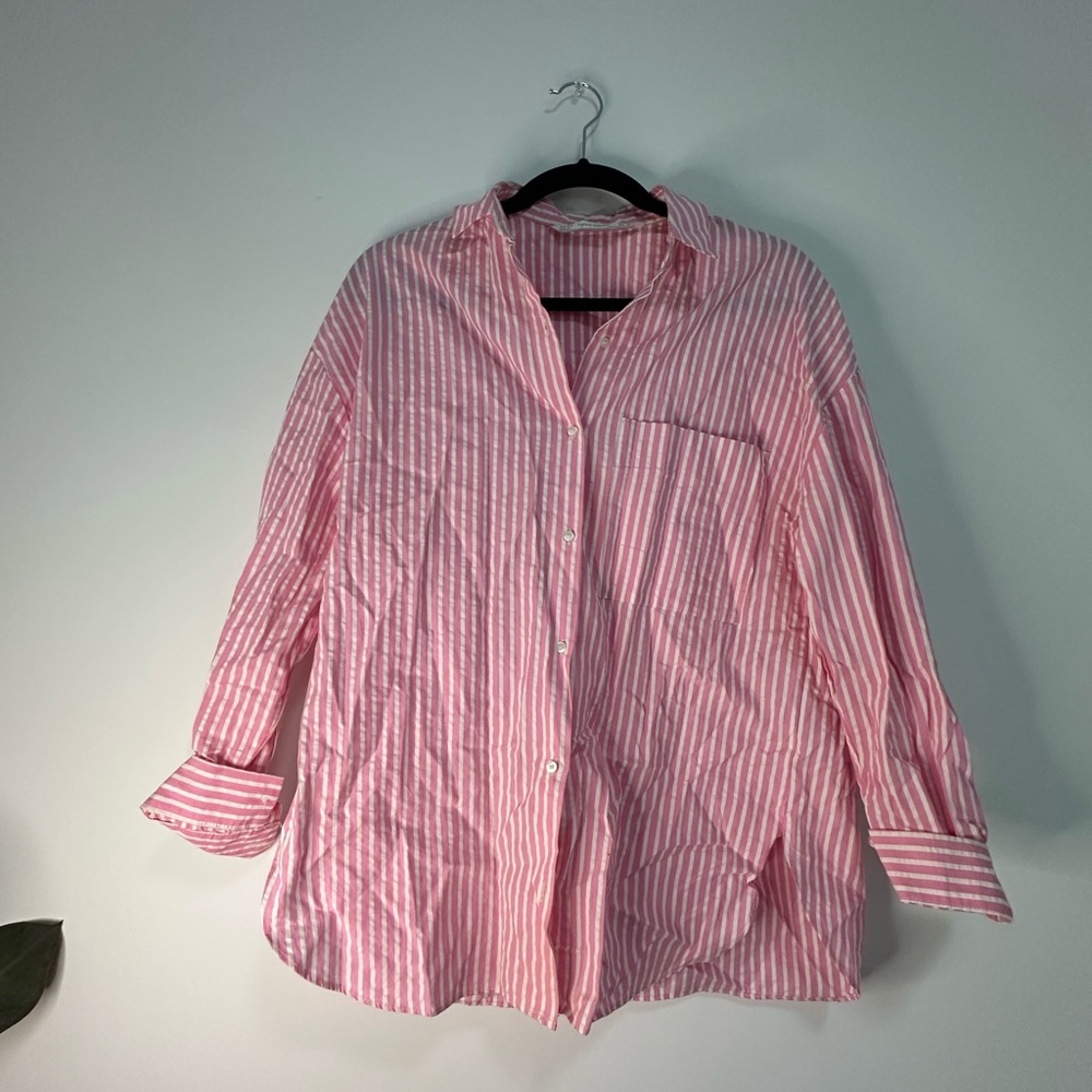 ZARA PINK BUTTON UP